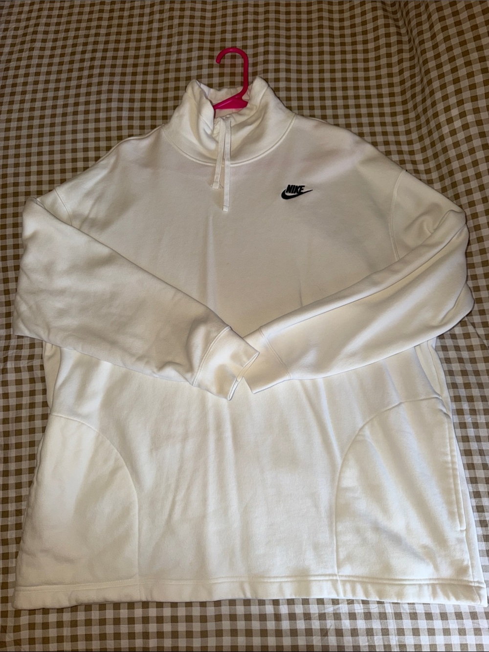 Nike white womens mock neck pullover sweatshirt